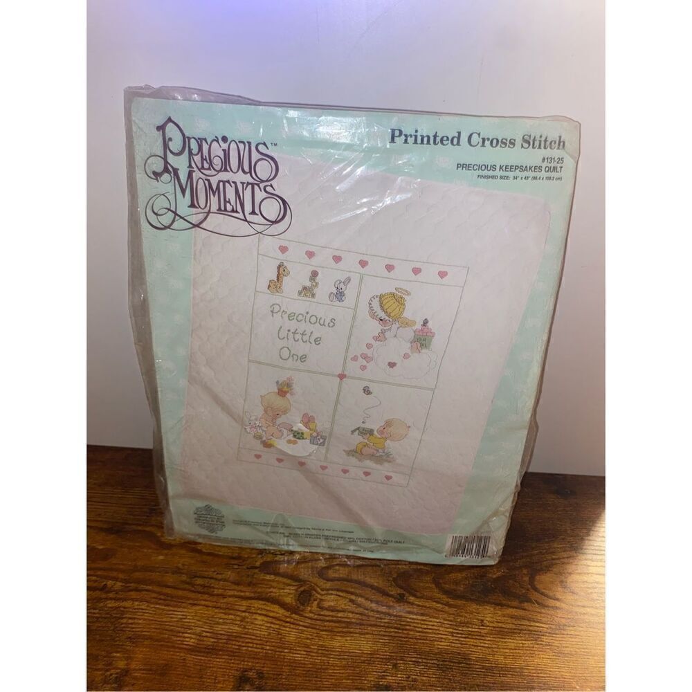 Precious Moments by Gloria & Pat Precious Keepsake Quilt 34” x 43” Printed Cross